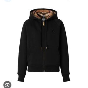 Burberry Women's Black Zip Hoodie